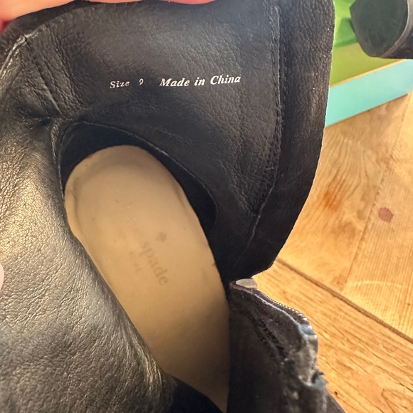 Authentic Kate Spade size 9 black suede boots - Picture 3 of 6